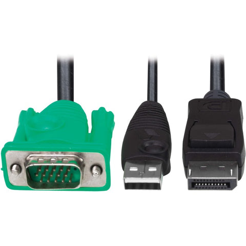 Tripp Lite VGA to DisplayPort and USB-A Adapter Cable Kit for Tripp Lite B020-U and B022-U KVM, 6 ft. (1.8 m)