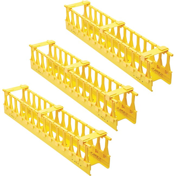 Tripp Lite High-Capacity Vertical Cable Manager - Double Finger Duct, Yellow, 6 ft. (1.8 m)