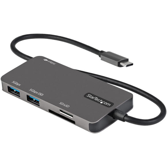 StarTech.com USB C Multiport Adapter, USB-C to 4K HDMI, 100W PD Pass-through, SD/MicroSD, 3xUSB 3.0, USB Type-C Mini Dock, 12