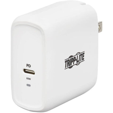 Tripp Lite Compact USB C Wall Charger - GaN Technology, 65W PD Charging, White