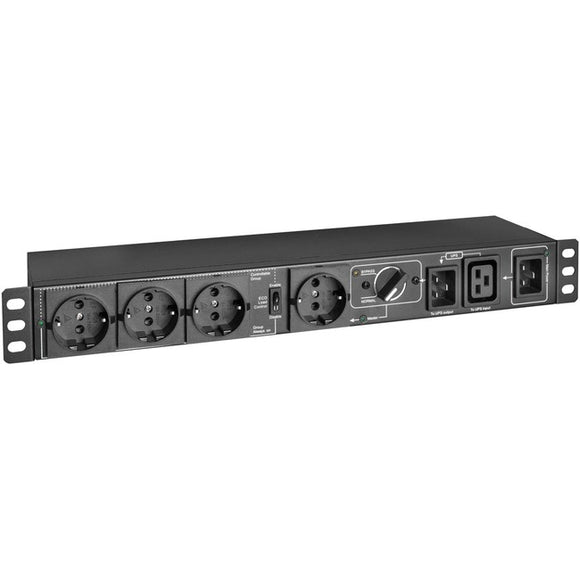 Tripp Lite 220-240V 16A Single-Phase Hot-Swap PDU with Manual Bypass - 4 Schuko Outlets, C20 & Schuko Inputs, Rack/Wall