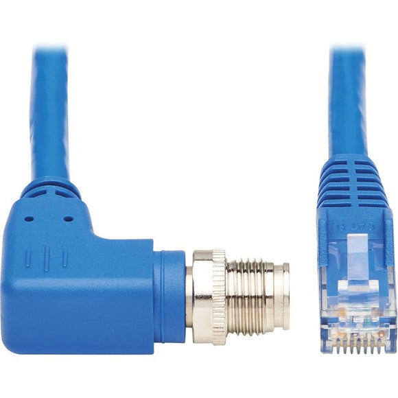 Tripp Lite Ethernet Cable M12 XCode Cat6 1G UTP Right-Angle M12 RJ45 M/M 3M