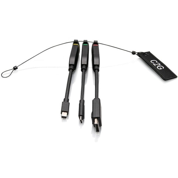 C2G Universal HDMI Dongle Adapter Ring with Mini DP, DisplayPort & USB-C