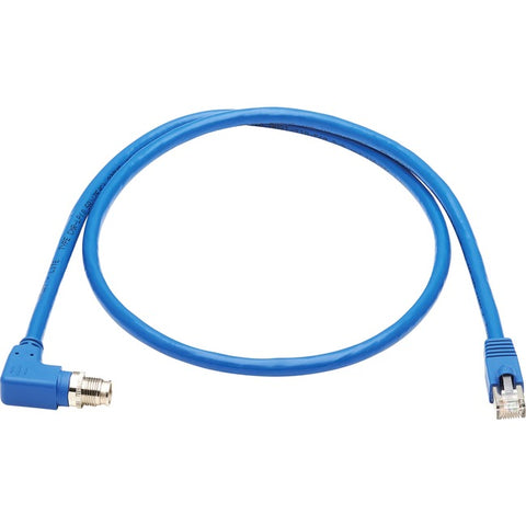 Tripp Lite Ethernet Cable Shielded M12 XCode Cat6a M12 Right-Angle RJ45 1M