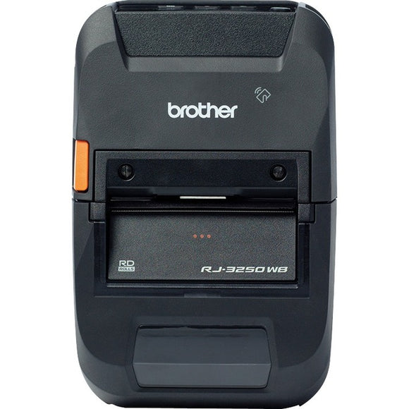 Brother RuggedJet RJ-3250WB-L Mobile Direct Thermal Printer - Monochrome - Portable - Label/Receipt Print - Ethernet - USB - Bluetooth - Black