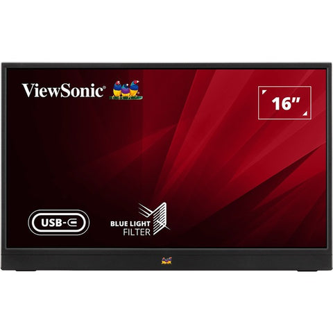 ViewSonic VA1655 15.6" Portable 1080p IPS Monitor with USB C and mini-HDMI