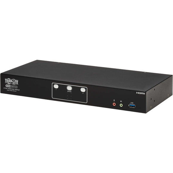 Tripp Lite HDMI KVM Switch 2-Port Dual-Switch Desktop 4K60Hz USB 3.2 Gen 1