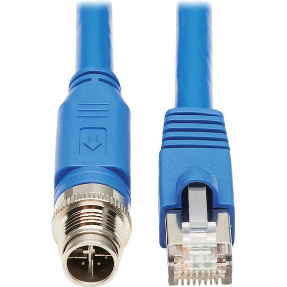 Tripp Lite Ethernet Cable Shielded M12 X-Code Cat6a M12 RJ45 M/M Blue 5M