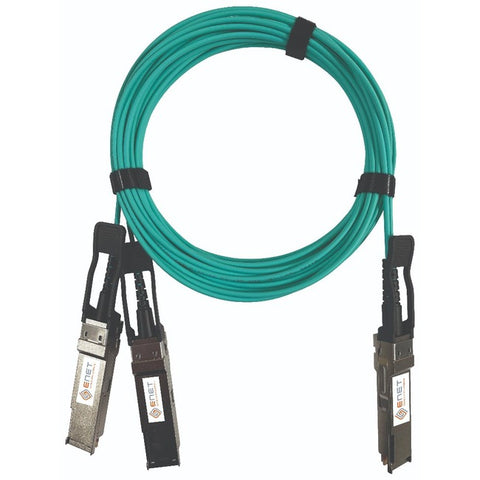 ENET Mellanox Compatible MFS1S50-H005E TAA Compliant Functionally Identical 200GBASE-AOC QSFP56 to 2x 100G QSFP56 InfiniBand HDR Active Optical Cable 850nm LSZH OM3 5m