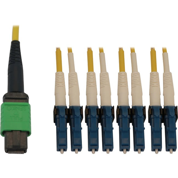 Tripp Lite Switchable Fiber Cable SMF 12F MTP/MPO-APC to 4x LC/UPC F/M 1M