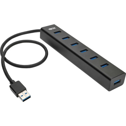 Tripp Lite 7-Port USB-A Mini Hub - USB 3.2 Gen 1, International Plug Adapters, Aluminum Housing