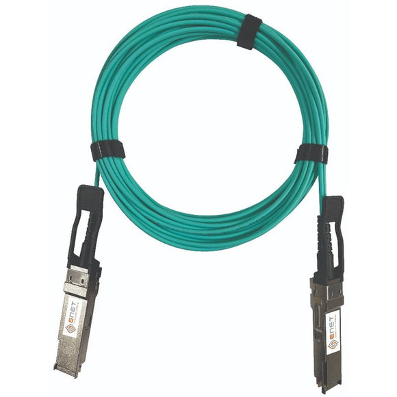 ENET TAA Compliant 200GBASE-AOC QSFP56 to QSFP56 InfiniBand HDR Active Optical Cable 850nm 3m (9.84 ft) LSZH HP/Mellanox Compatible