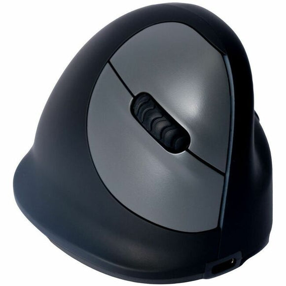 R-Go HE ergonomic mouse, vertical mouse, prevents RSI, medium (hand length 165-185mm), right handed, wireless, black