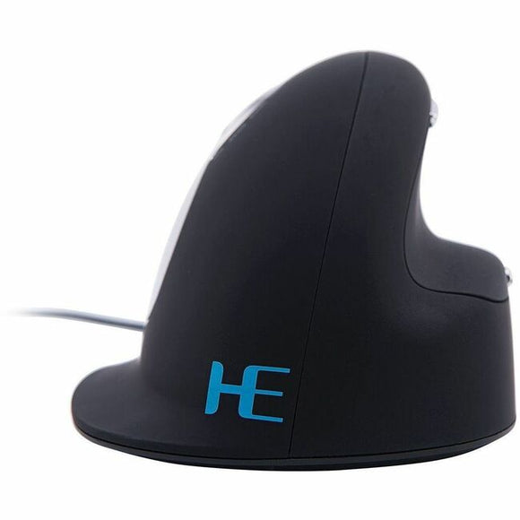 R-Go HE ergonomic mouse, vertical mouse, prevents RSI, Large (hand length ? 185mm), left handed, wired, black
