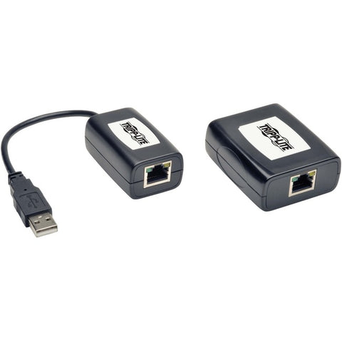 Tripp Lite 1-Port USB over Cat5/Cat6 Extender Kit - Plug and Play, International Plug Adapters, 164 ft. (50 m)