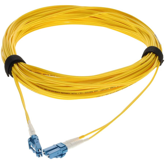 AddOn 13m LC (Male) to LC (Male) Straight Yellow OS2 Duplex OFNR (Riser-Rated) Fiber Patch Cable