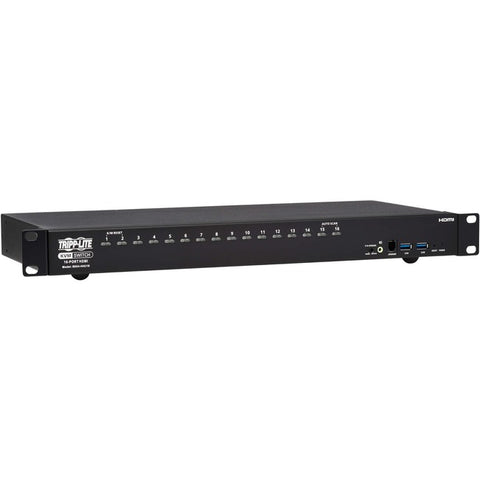 Tripp Lite 16-Port 4K HDMI/USB KVM Switch - 4K 60 Hz Video/Audio, USB Peripheral Sharing, 1U Rack-Mount