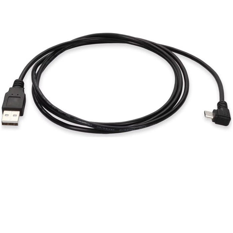 AddOn 2m USB 2.0 (A) Male to Micro-USB 2.0 (B) Right-Angle Male Black Cable