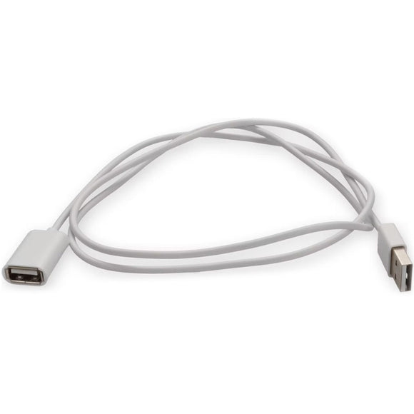 AddOn 1m USB 2.0 (A) Male to USB 2.0 (B) Male White Cable