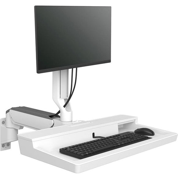 Ergotron CareFit Mounting Arm for Monitor, Mouse, Keyboard, LCD Display - White