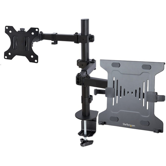 StarTech.com Monitor Arm with VESA Laptop Tray, For a Laptop & Single Display up to 32