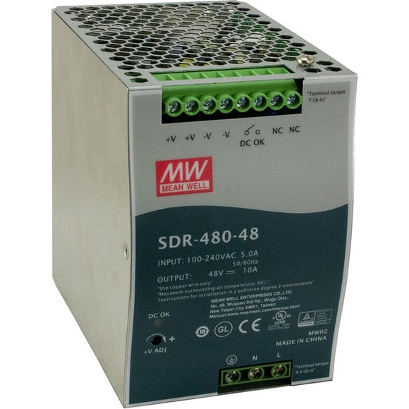 Transition Networks Hardened DIN Rail Mounted Power Supply