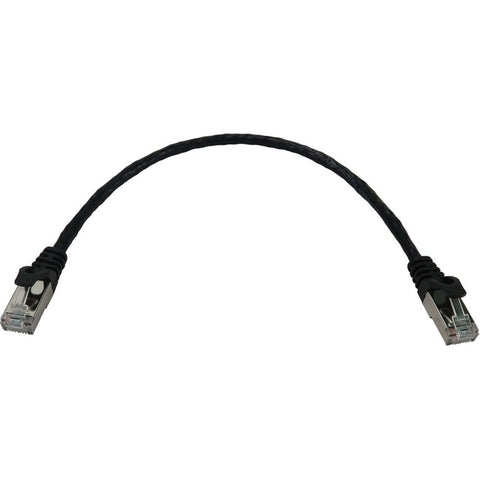 Tripp Lite Cat6a 10G Snagless Shielded Slim STP Ethernet Cable (RJ45 M/M), PoE, Black, 1 ft. (0.3 m)