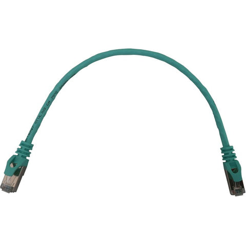 Tripp Lite Cat6a 10G Snagless Shielded Slim STP Ethernet Cable (RJ45 M/M), PoE, Aqua, 1 ft. (0.3 m)
