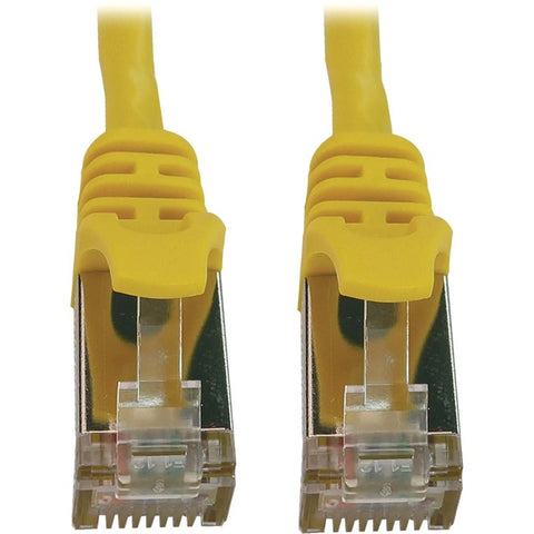 Tripp Lite Cat6a 10G Snagless Shielded Slim STP Ethernet Cable (RJ45 M/M), PoE, Yellow, 7 ft. (2.1 m)
