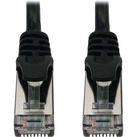 Tripp Lite Cat6a 10G Snagless Shielded Slim STP Ethernet Cable (RJ45 M/M), PoE, Black, 25 ft. (7.6 m)