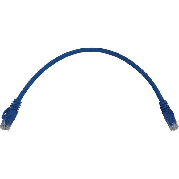 Tripp Lite Cat6a 10G Snagless Molded UTP Ethernet Cable (RJ45 M/M), PoE, Blue, 1 ft. (0.3 m)