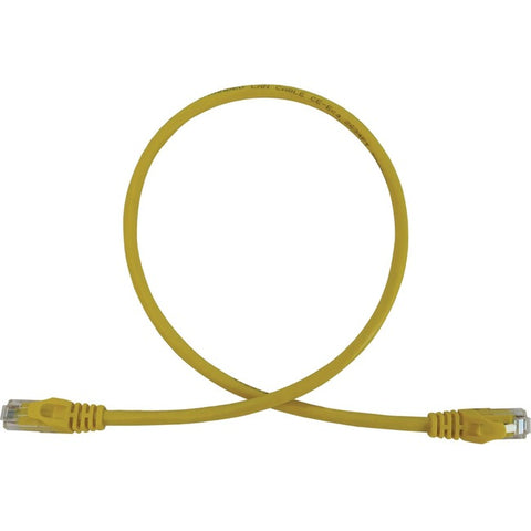 Tripp Lite Cat6a 10G Snagless Molded UTP Ethernet Cable (RJ45 M/M), PoE, Yellow, 3 ft. (0.9 m)