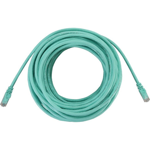 Tripp Lite Cat6a 10G Snagless Molded UTP Ethernet Cable (RJ45 M/M), PoE, Aqua, 50 ft. (15.2 m)