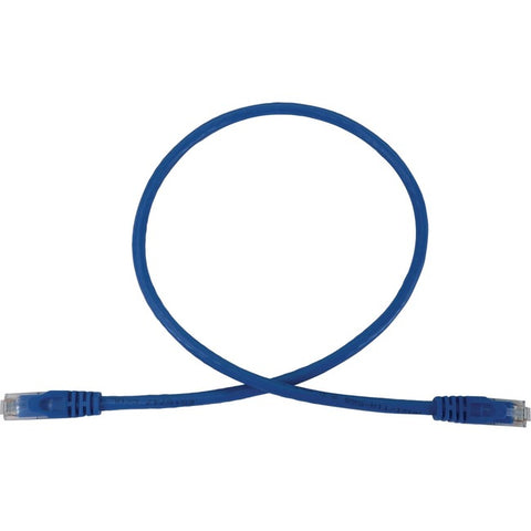 Tripp Lite Cat6a 10G Snagless Molded UTP Ethernet Cable (RJ45 M/M), PoE, Blue, 2 ft. (0.6 m)