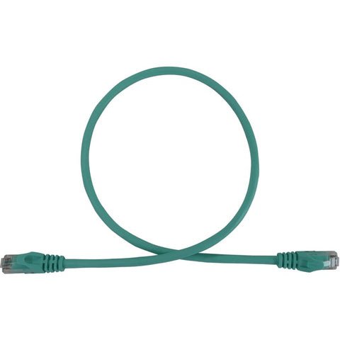Tripp Lite Cat6a 10G Snagless Molded UTP Ethernet Cable (RJ45 M/M), PoE, Aqua, 2 ft. (0.6 m)
