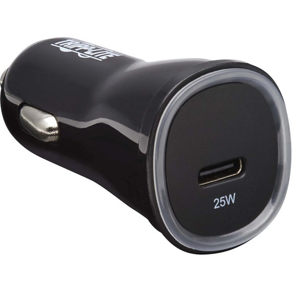 Tripp Lite USB Car Charger - 25W PD Charging, USB-C, Black