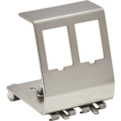 Tripp Lite 2-Port Metal DIN-Rail Mounting Module for Snap-In Keystone Jacks and Couplers, Silver, TAA
