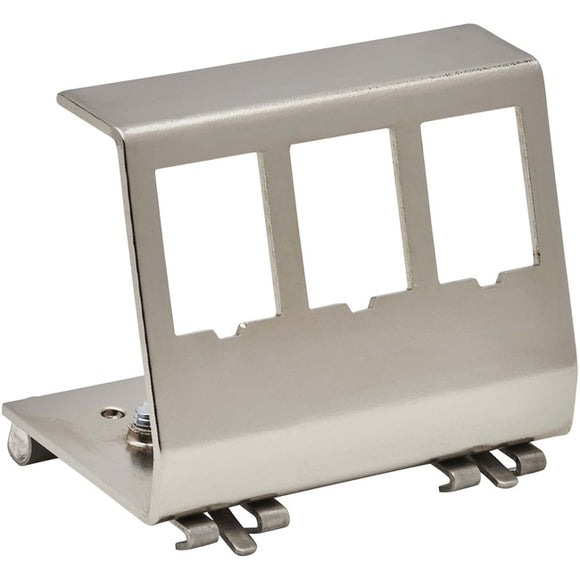Tripp Lite 3-Port Metal DIN-Rail Mounting Module for Snap-In Keystone Jacks and Couplers, Silver, TAA