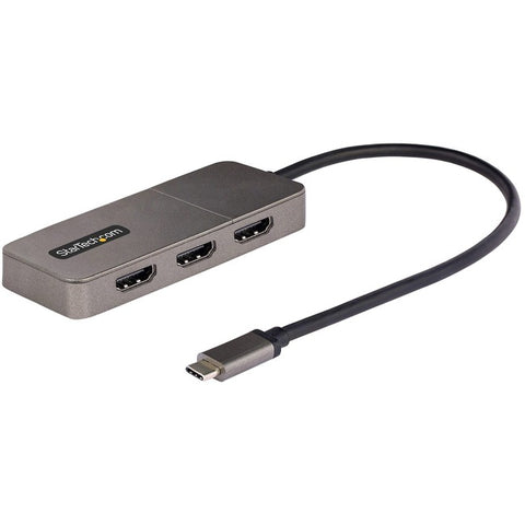 StarTech.com 3-Port USB-C MST Hub, Triple HDMI up to 4K 60Hz w/DP 1.4 Alt Mode & DSC, Multi-Monitor Adapter/Splitter, Windows Only