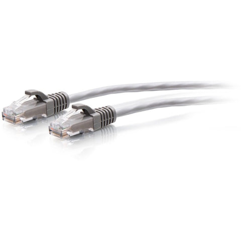C2G 1ft Cat6a Snagless Unshielded (UTP) Slim Ethernet Patch Cable - Gray