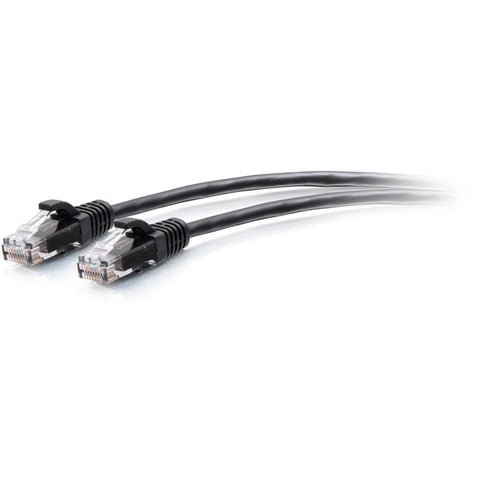 C2G 1ft Cat6a Snagless Unshielded (UTP) Slim Ethernet Patch Cable - Black