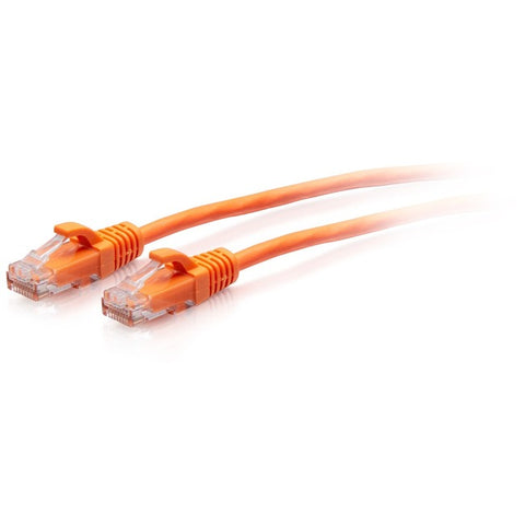 C2G 7ft Cat6a Snagless Unshielded (UTP) Slim Ethernet Patch Cable - Orange
