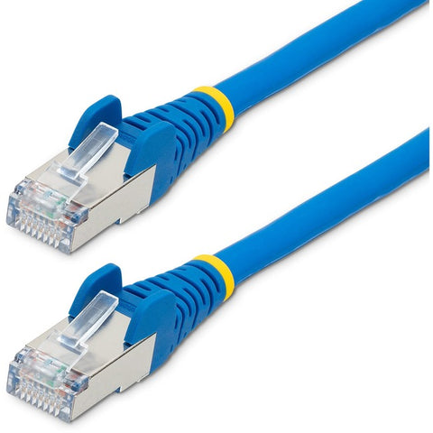 StarTech.com 2ft CAT6a Ethernet Cable, Blue Low Smoke Zero Halogen (LSZH) 10 GbE 100W PoE S/FTP Snagless RJ-45 Network Patch Cord