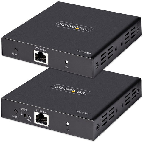 StarTech.com 4K HDMI Extender Over CAT5/CAT6 Cable, 4K 60Hz Video Extender Up to 230ft (70m), HDMI Over Ethernet Cabling, S/PDIF Audio Out