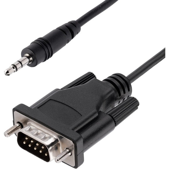 StarTech.com 3ft (1m) DB9 to 3.5mm Serial Cable for Serial Device Configuration, RS232 DB9 Male to 3.5mm for Calibrating via Audio Jack