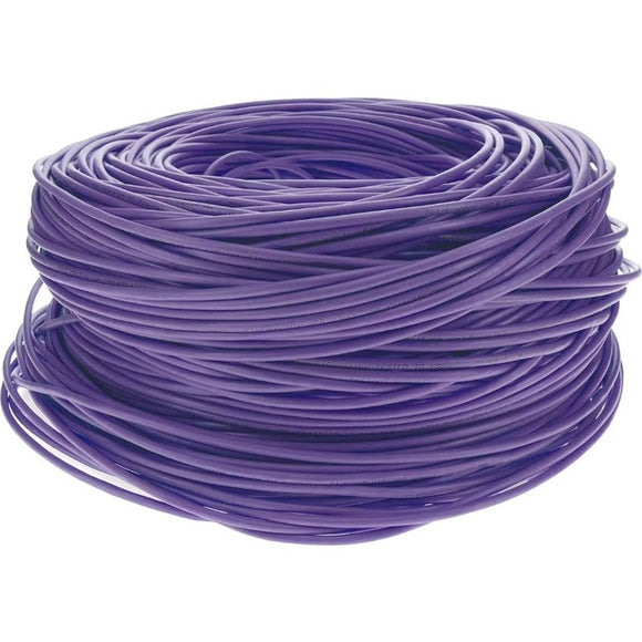 AddOn 1000ft Non-Terminated Purple Cat6 STP PVC Copper Patch Cable