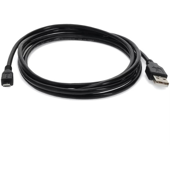 AddOn 1ft USB 2.0 (A) Male to Micro-USB 2.0 (B) Male Black Cable