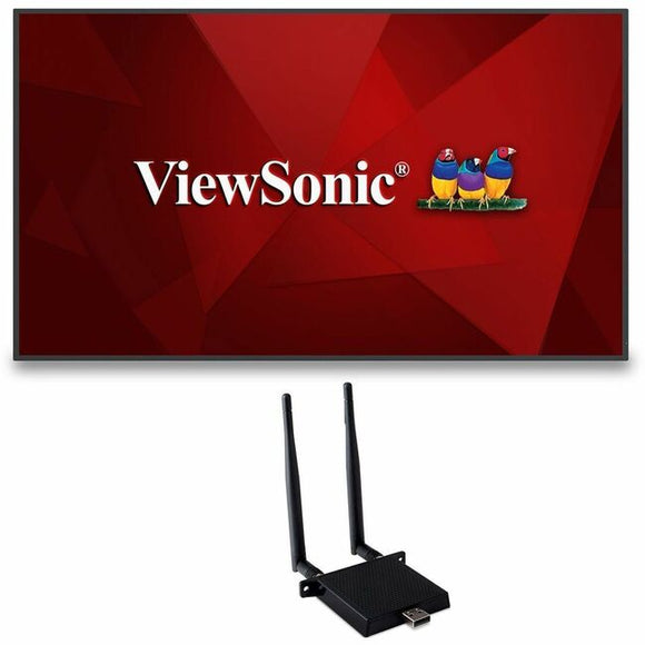 ViewSonic Commercial Display CDE4330-W1 - 4K, 24/7 Operation, Integrated Software and WiFi Adapter - 450 cd/m2 - 43