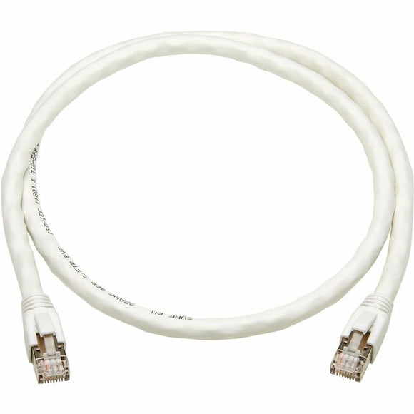Tripp Lite Cat8 40G Snagless SSTP Ethernet Cable (RJ45 M/M), PoE, White, 2 ft. (0.6 m)