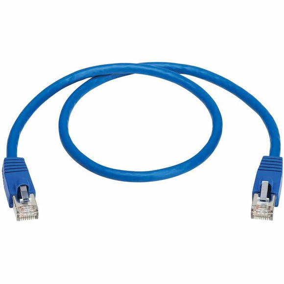 Tripp Lite Cat8 40G Snagless SSTP Ethernet Cable (RJ45 M/M), PoE, Blue, 2 ft. (0.6 m)